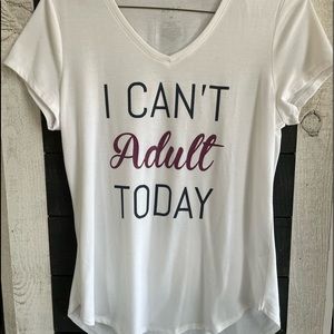 White short sleeved v neck Apt 9 t-shirt.